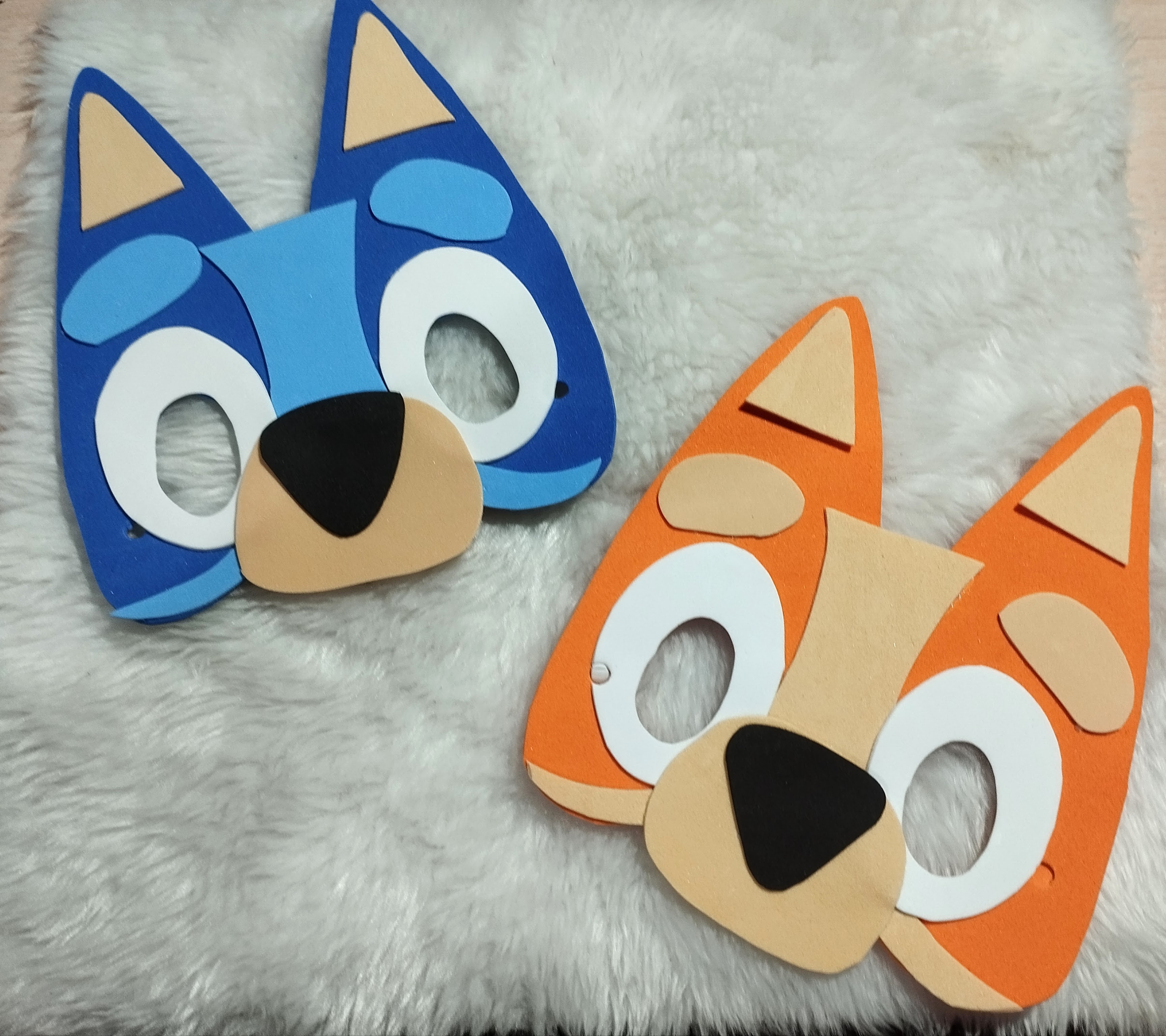 Máscaras Infantil Tema Bluey De Eva