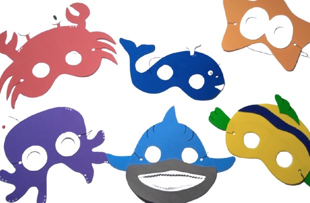 Máscaras dos Aimais Do Fudo Do Mar Toda Em Eva