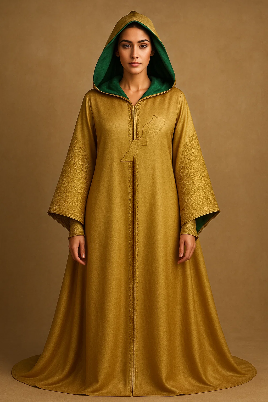 Golden Hooded Caftan