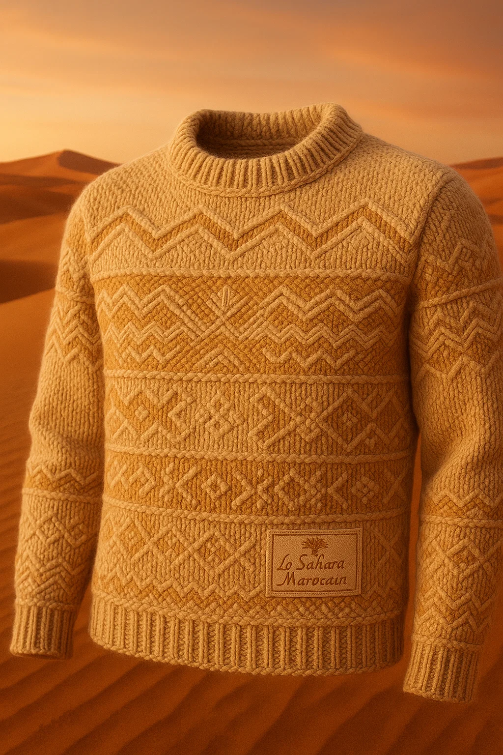 Moroccan Desert Wool Knit Sweater
