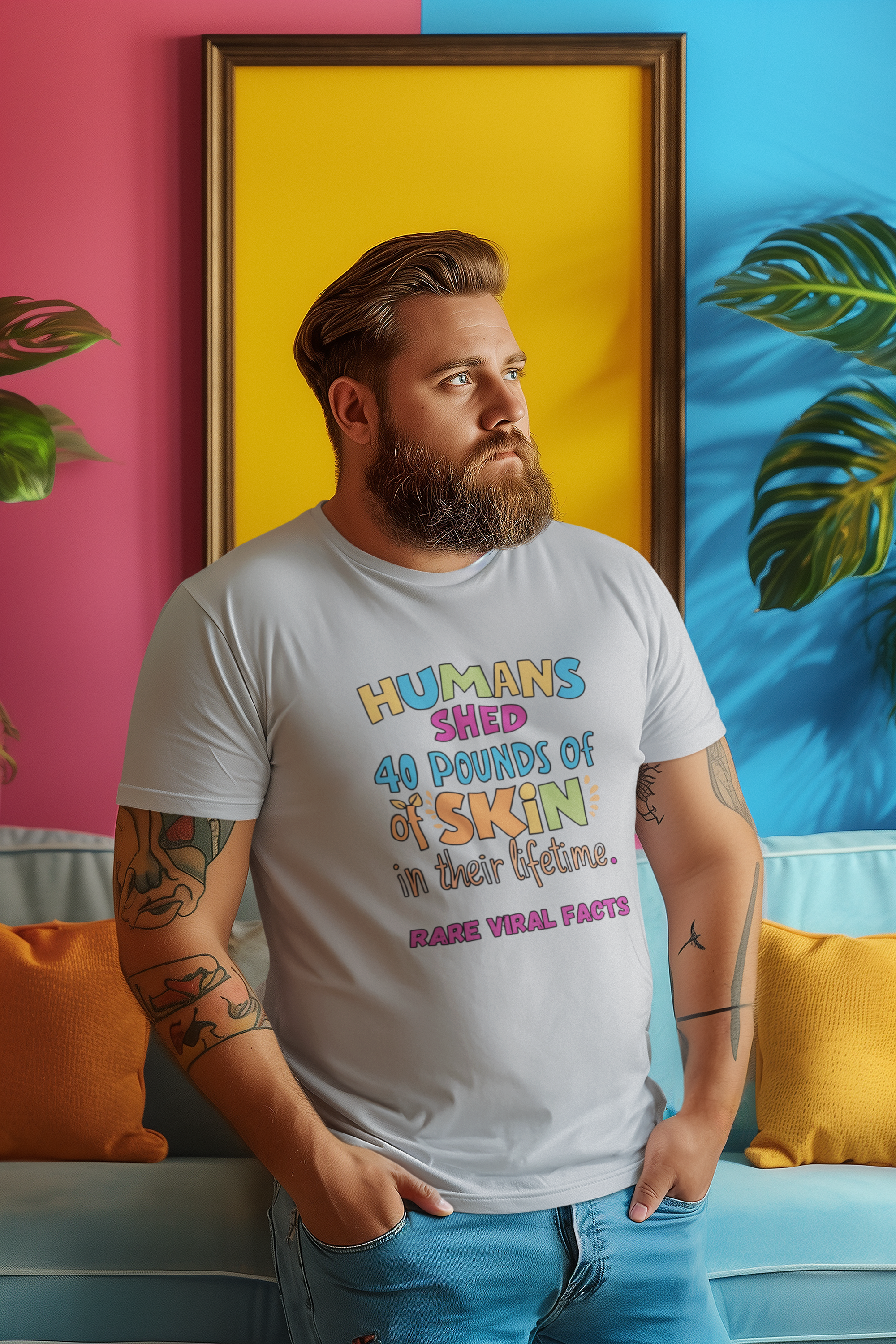 Humans Shed 40 Pounds of Skin Graphic T-Shirt