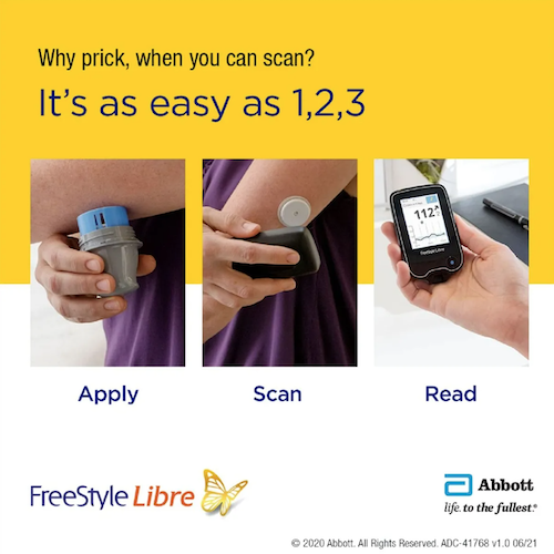 Abbott FreeStyle Libre Sensor Continuous Glucose Monitor
