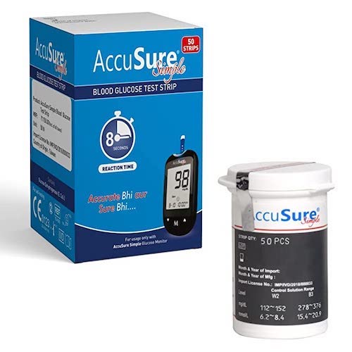 AccuSure Simple Blood Glucose 25's Test Strip