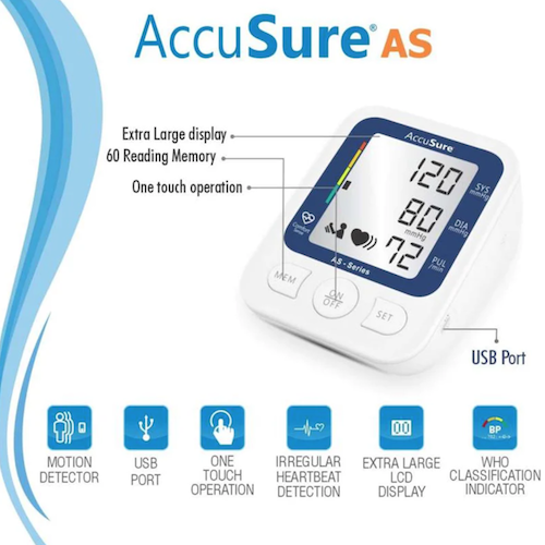AccuSure Digital Blood Pressure monitor AS