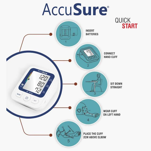 AccuSure Digital Blood Pressure monitor AS