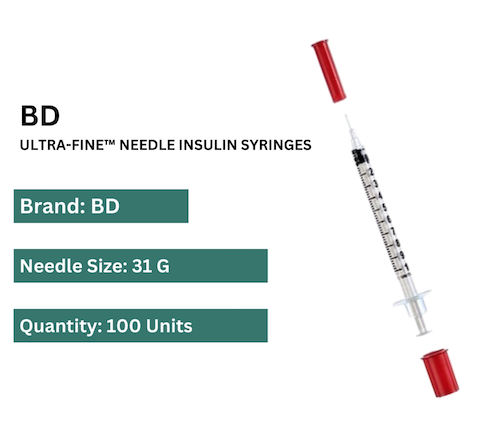 BD Glide with TBL U-40 31G 6mm Insulin Syringe    