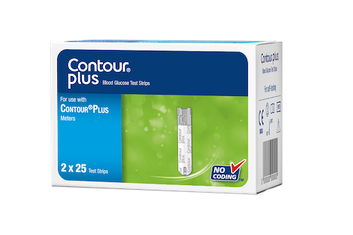 Ascensia Contour Plus Blood Glucose Test Strips