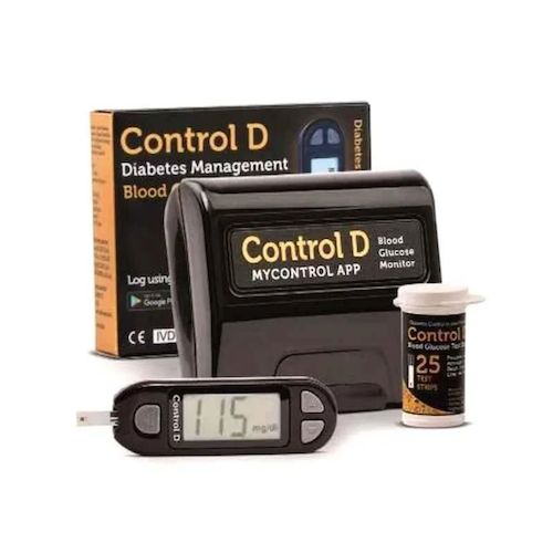 Control D Blood Glucose Monitor with 25 Strips & Lancets | Blood Glucose Monitors