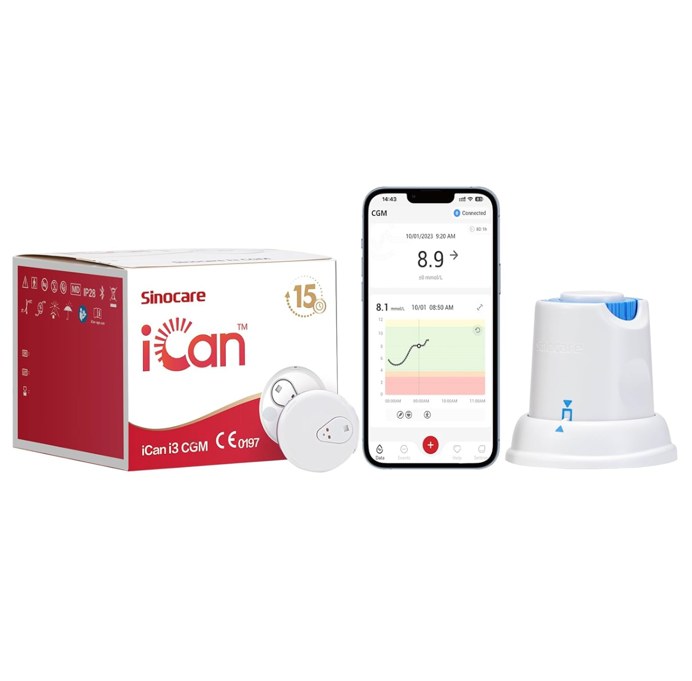 Sinocare iCan i3 Continuous Glucose Monitoring System 