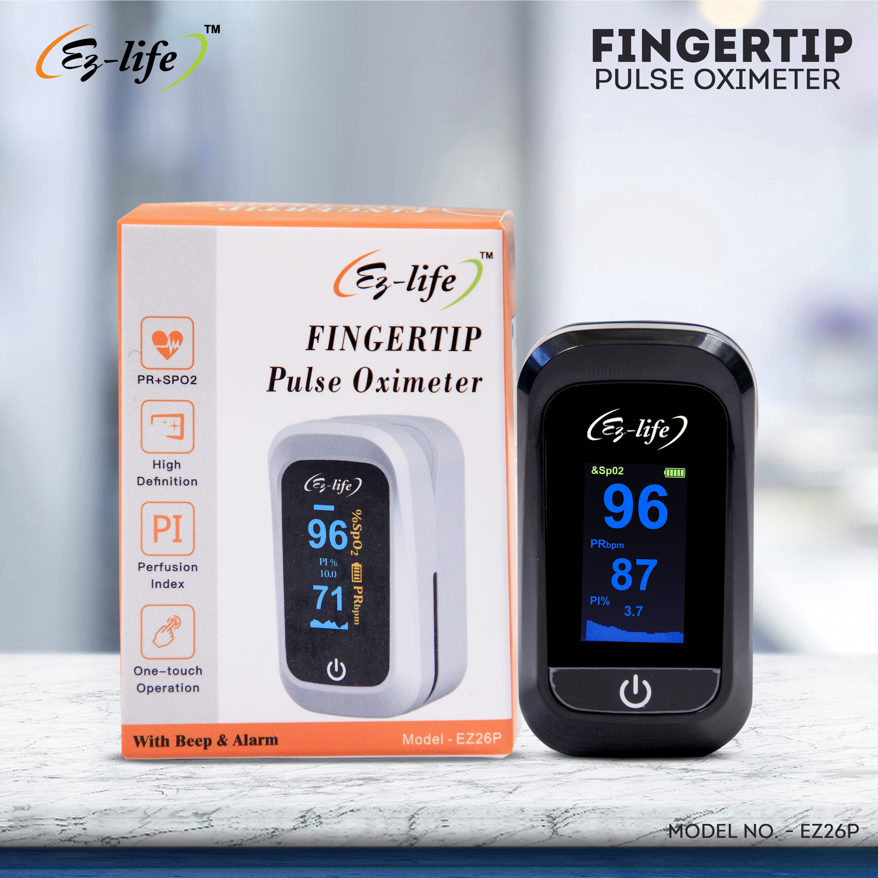 Ez-life Fingertip Pulse Oximeter 