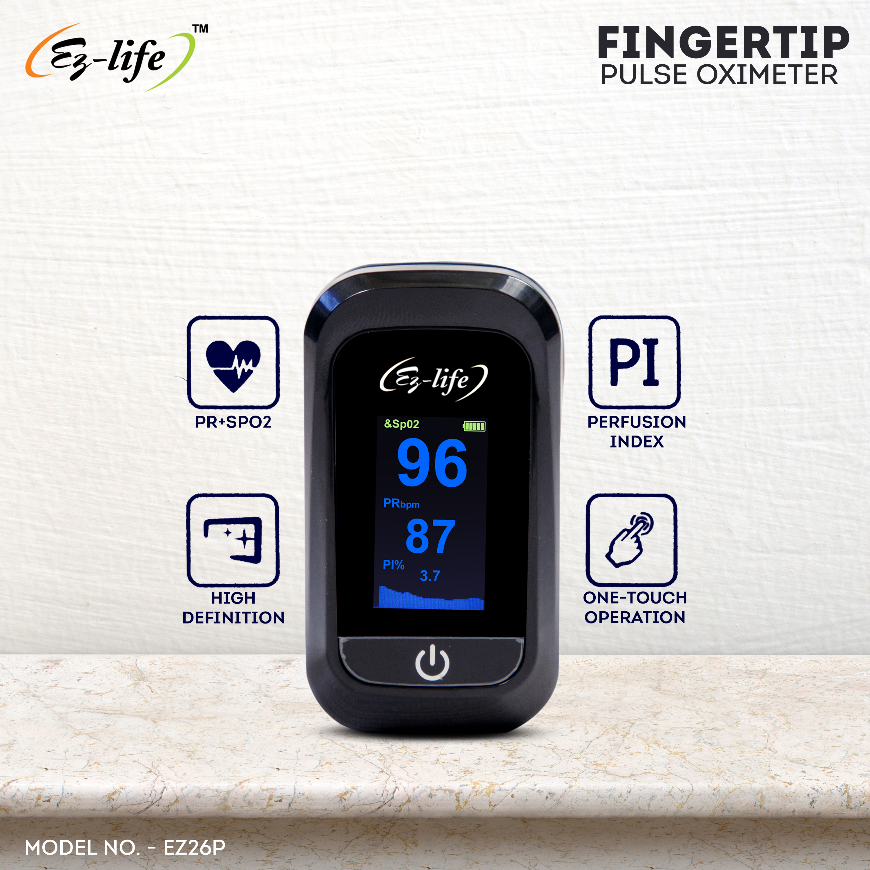 Ez-life Fingertip Pulse Oximeter 