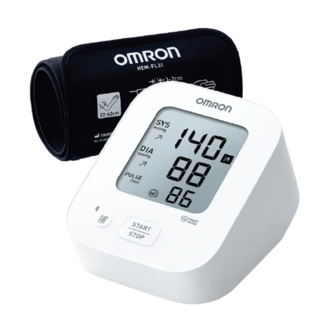 OMRON HEM-7183T1 BP Monitor with IntelliWrap Cuff (360° Accuracy) & Bluetooth
