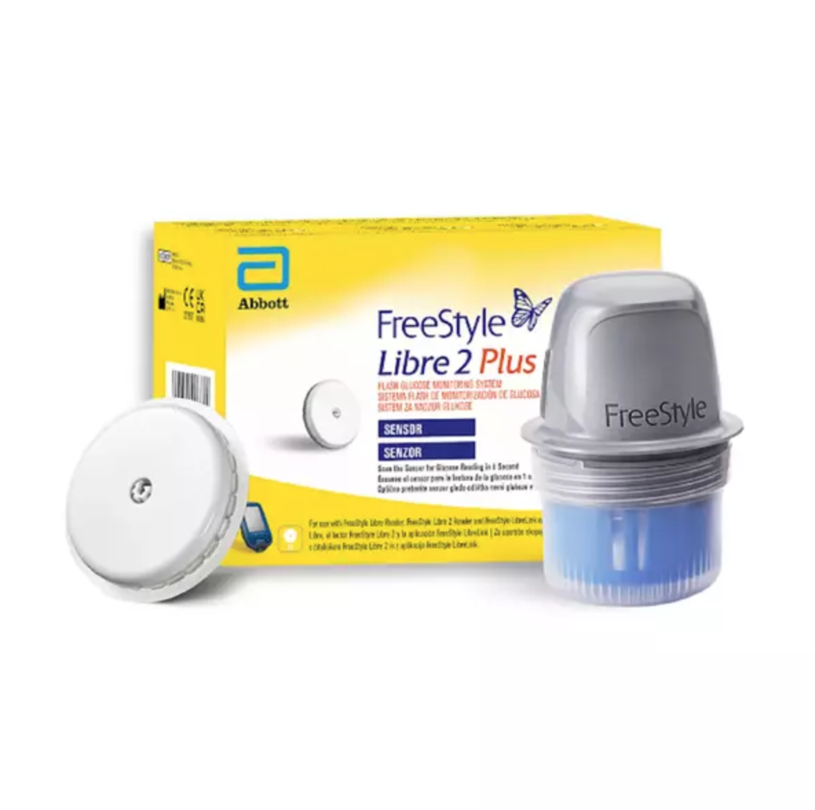 FreeStyle Libre 2 Plus Sensor Flash Glucose CGM Monitoring Device 1 No'S