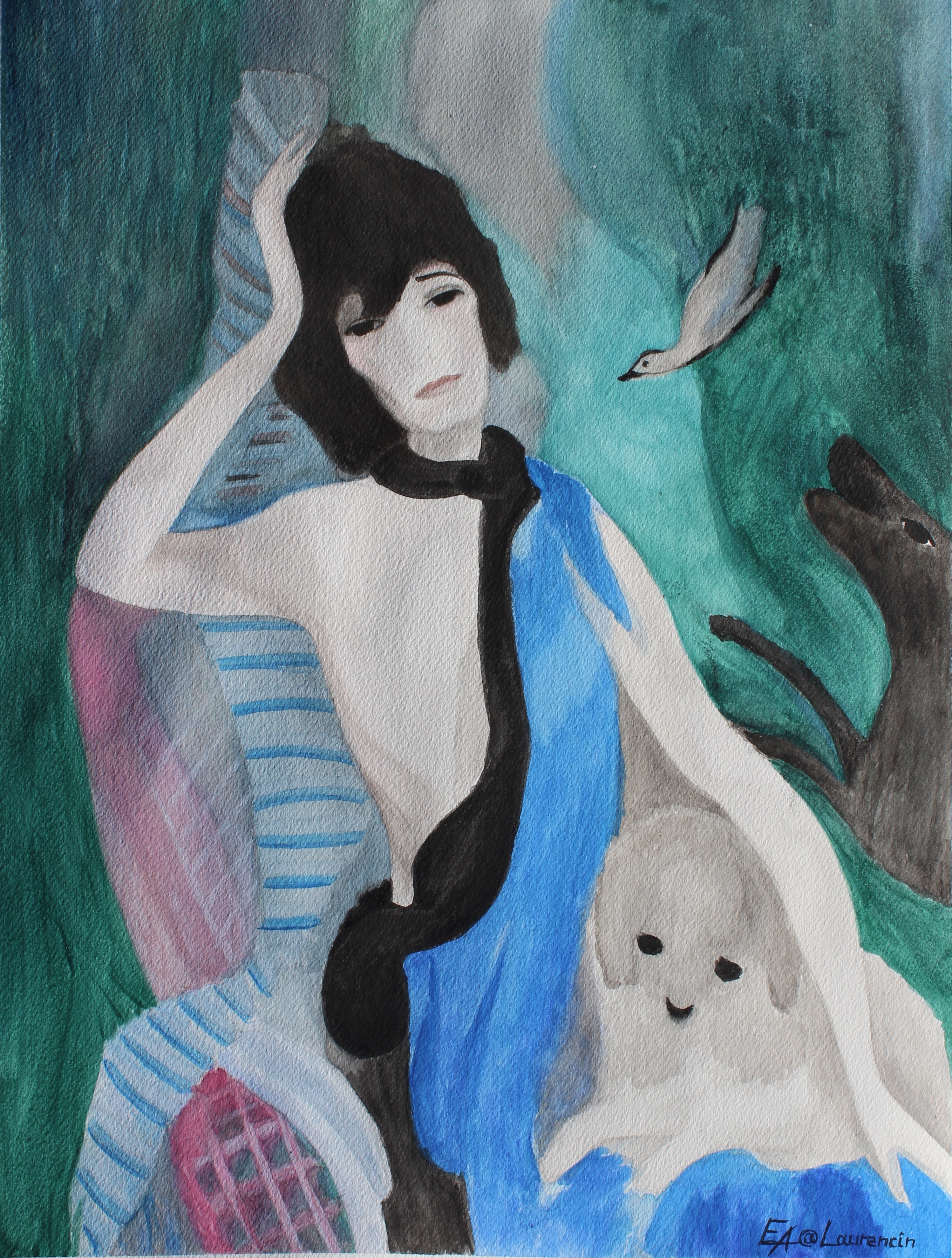 Portrait de Mademoiselle Chanel @Marie Laurencin