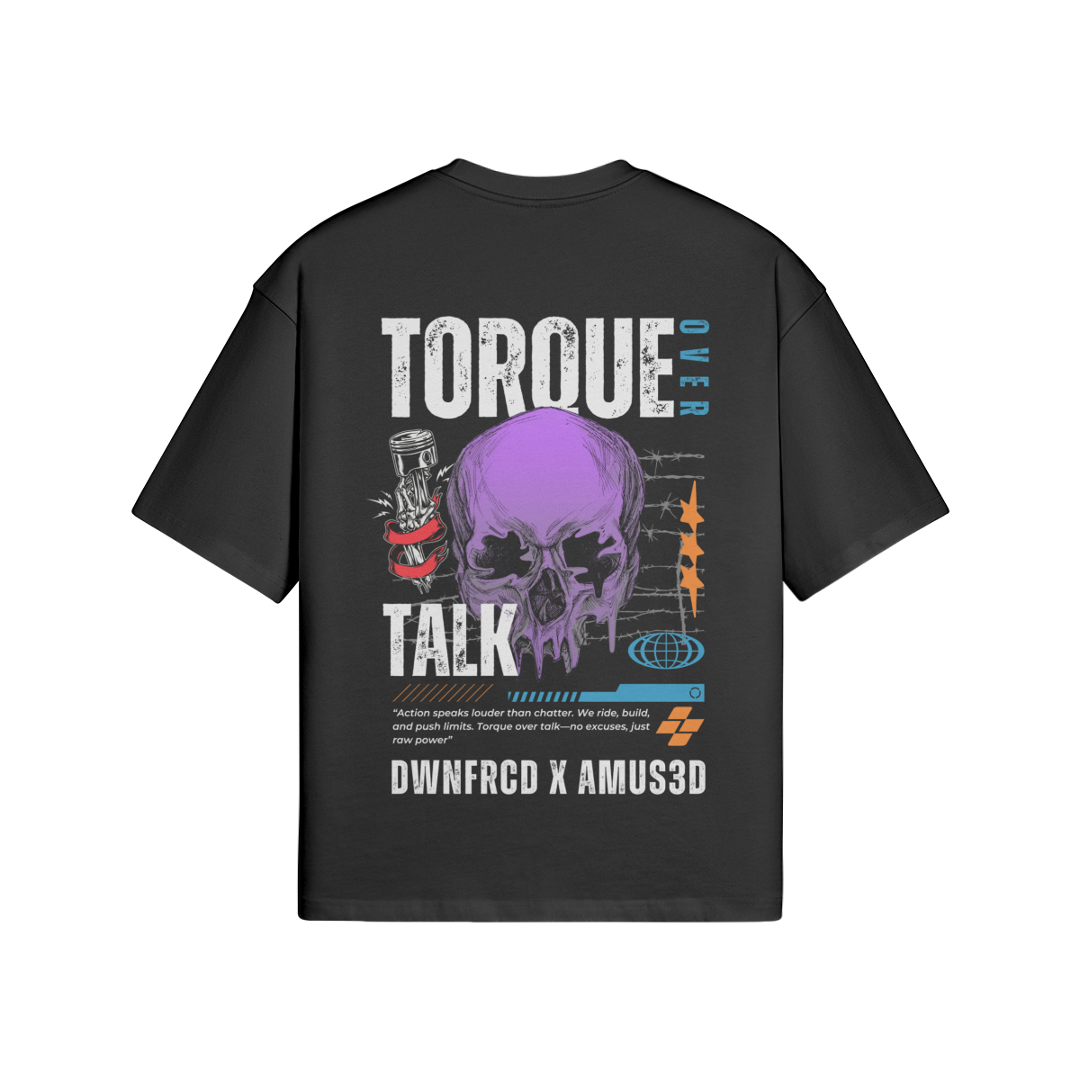 DWNRFCD X AMUS3D Black T-Shirt