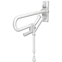 BARRE  D'APPUI RABATTABLE DOUBLE AVEC PIED