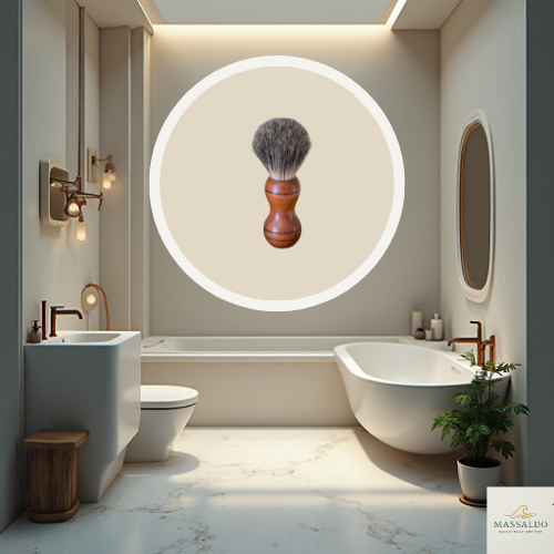 Blaireau de rasage en chêne