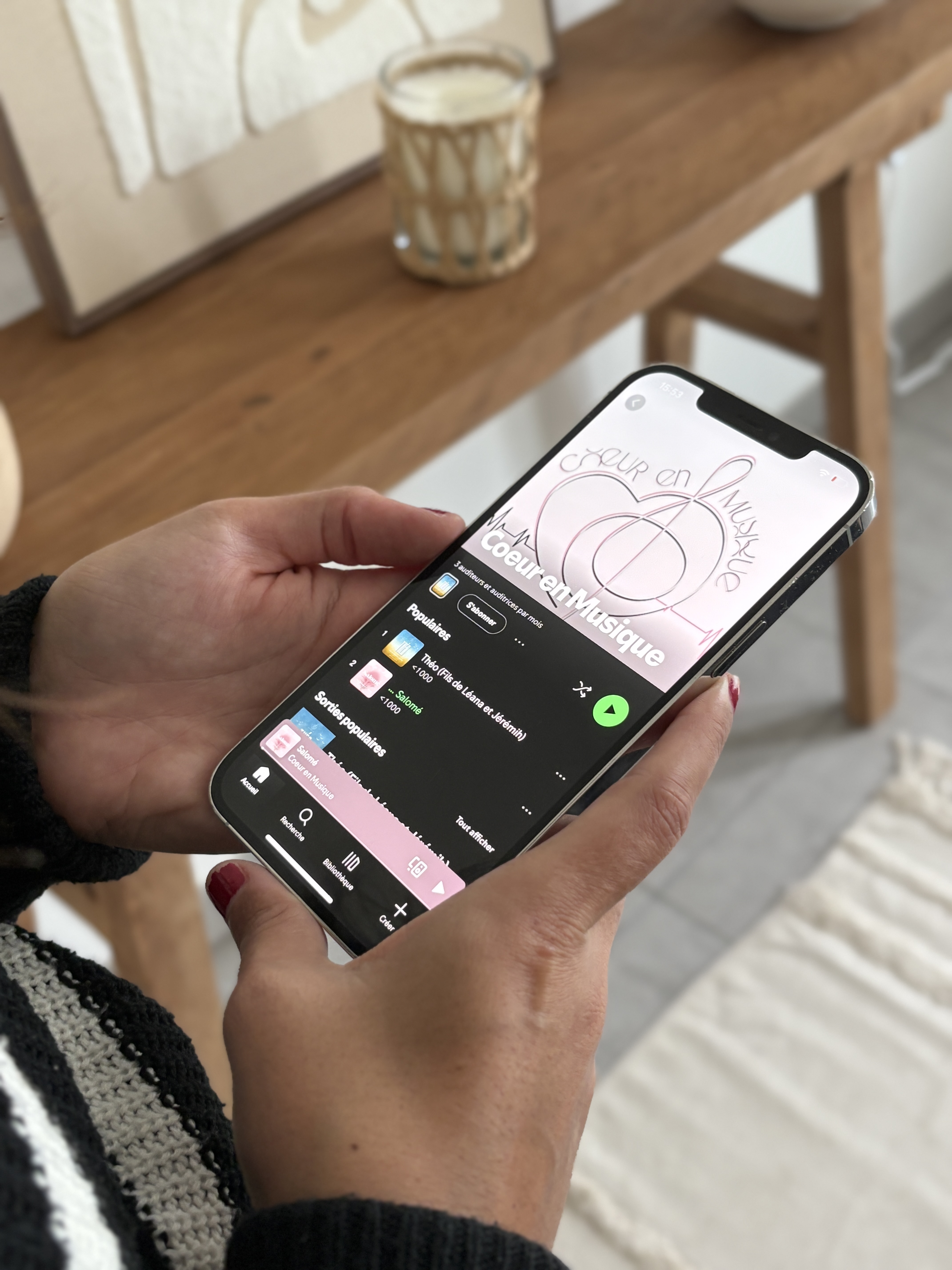 Musique personnalisée sur les battements de cœur de bébé