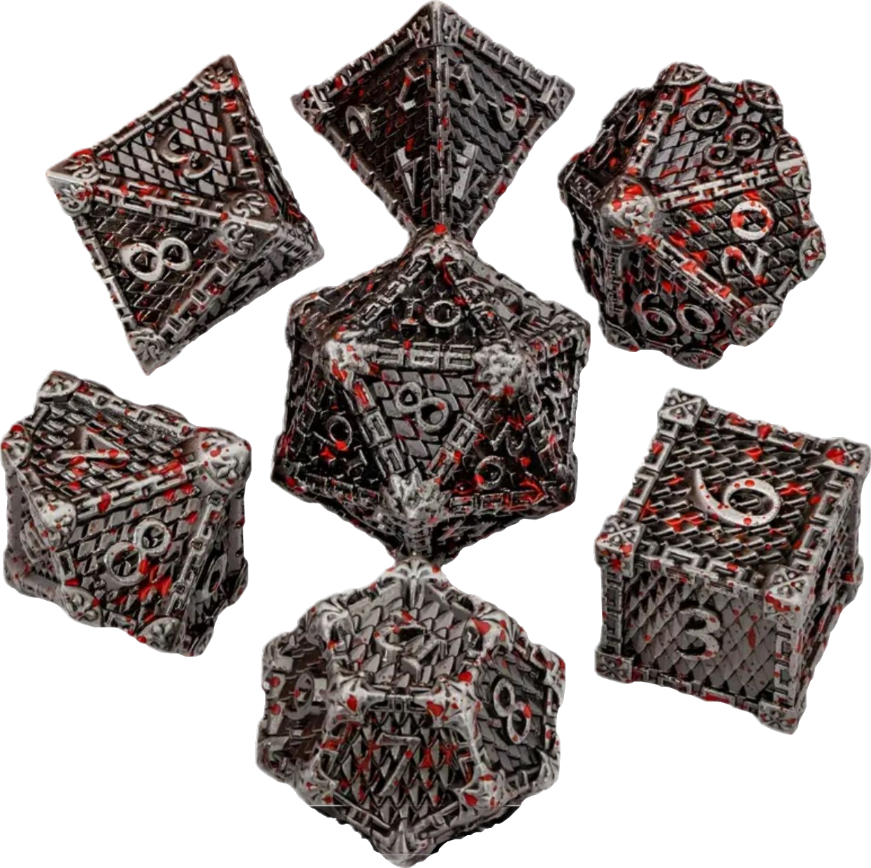Polyhedral Metal Dice Set