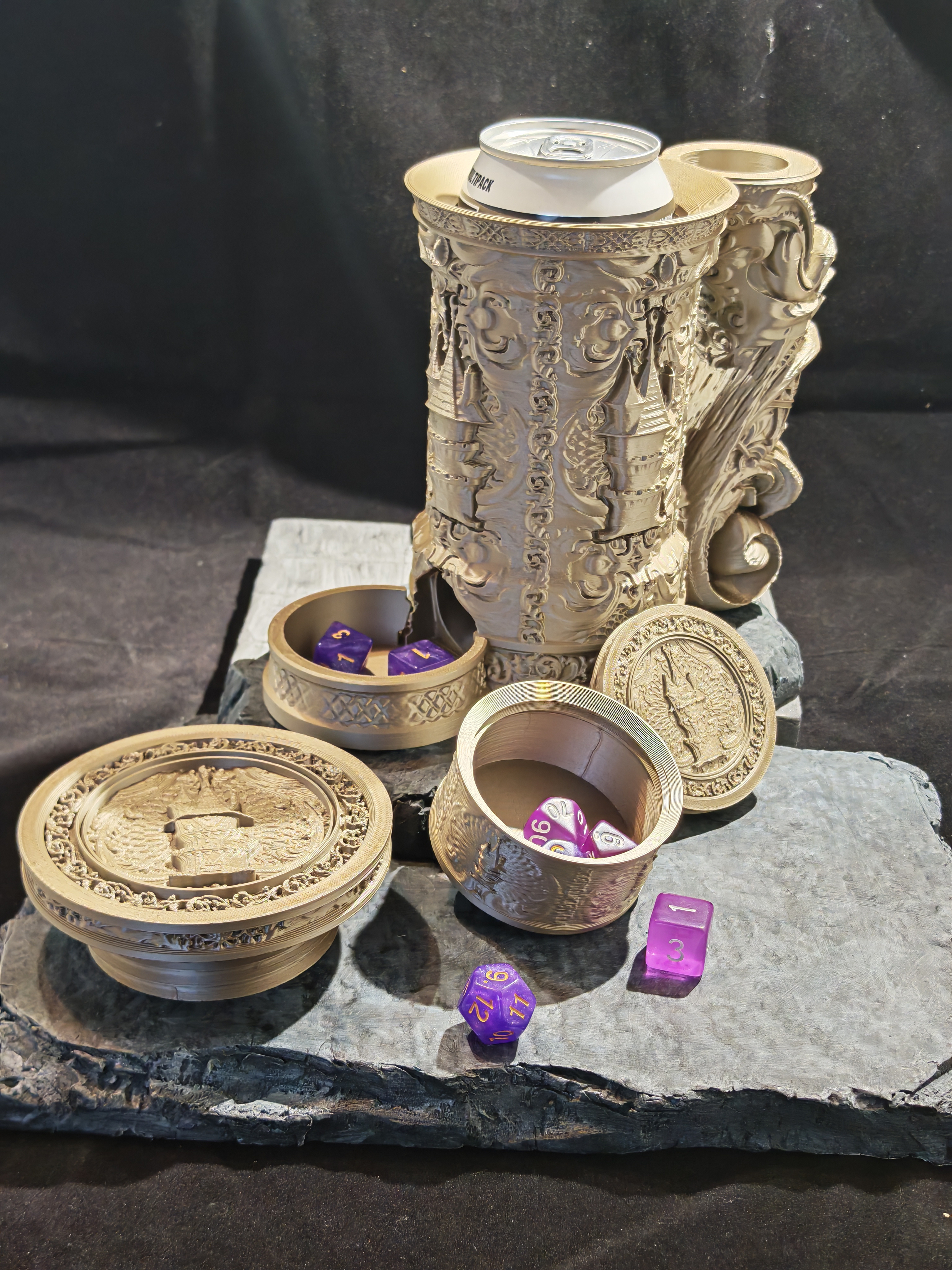 Wizard Tankard, Dice tower, Tankard and storage