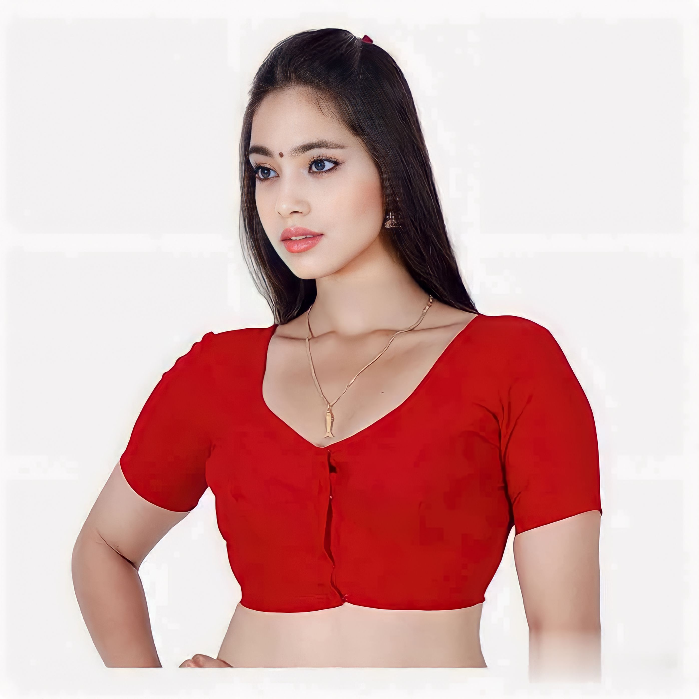 cotton plain Blouse