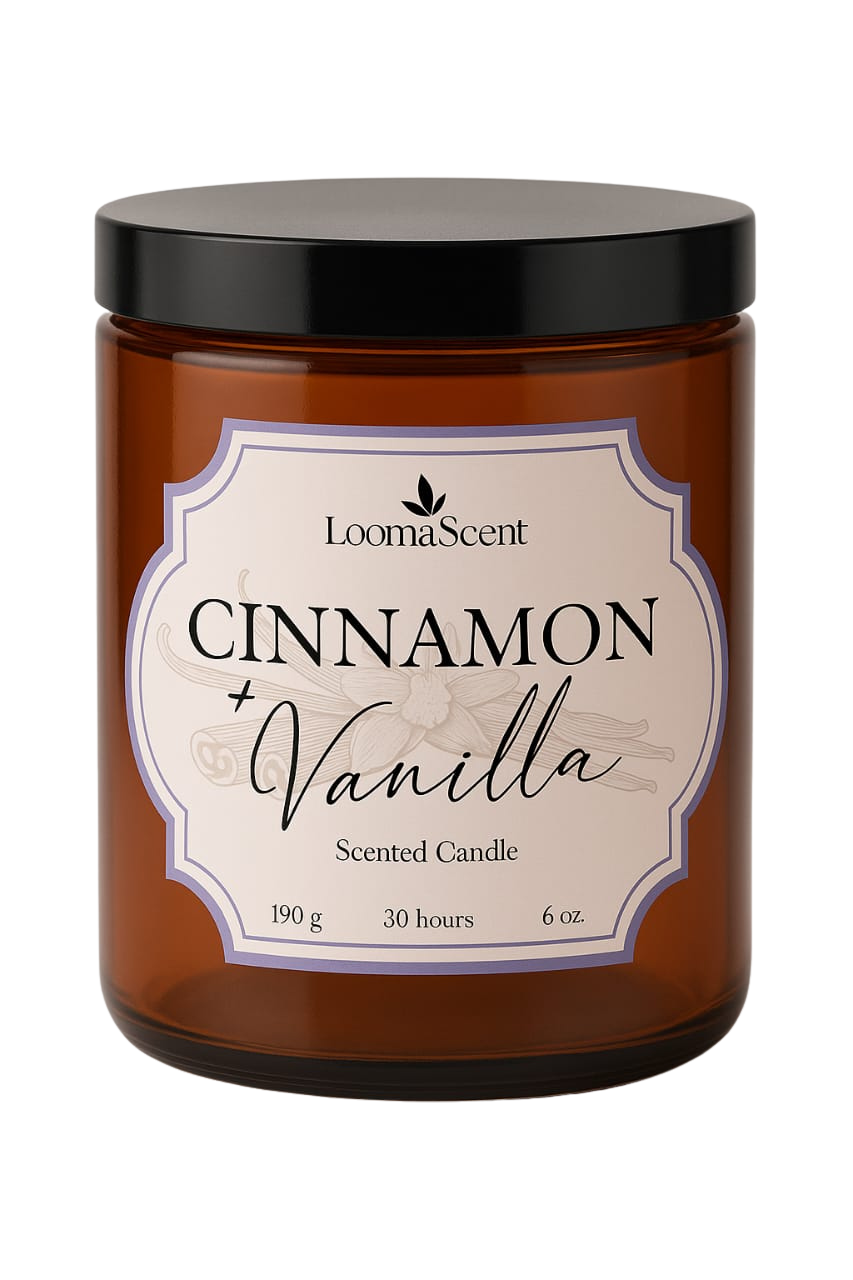 Cinnamon & Vanilla Scented Candle