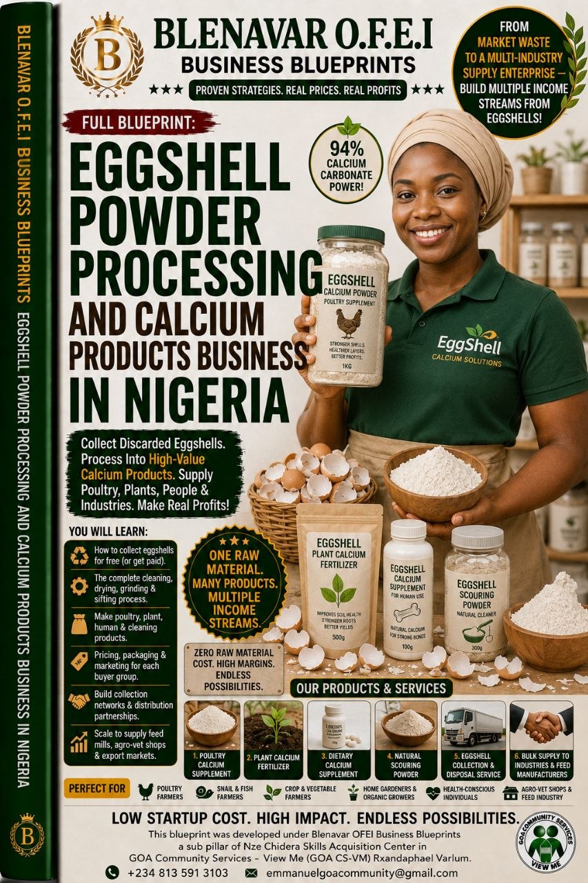 Eggshell Powder Processing & Calcium Products Blueprint