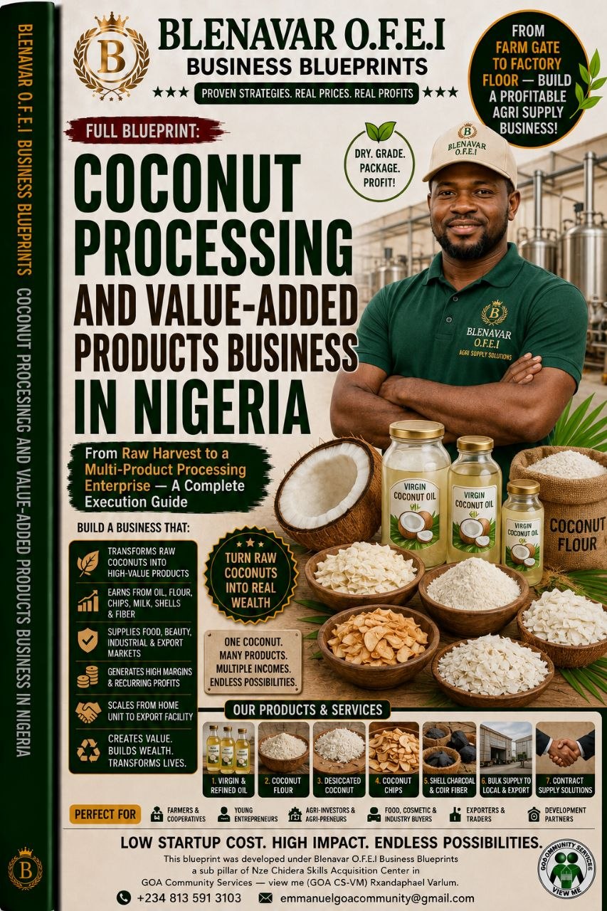Coconut Processing & Value-Added Products Business Blueprint