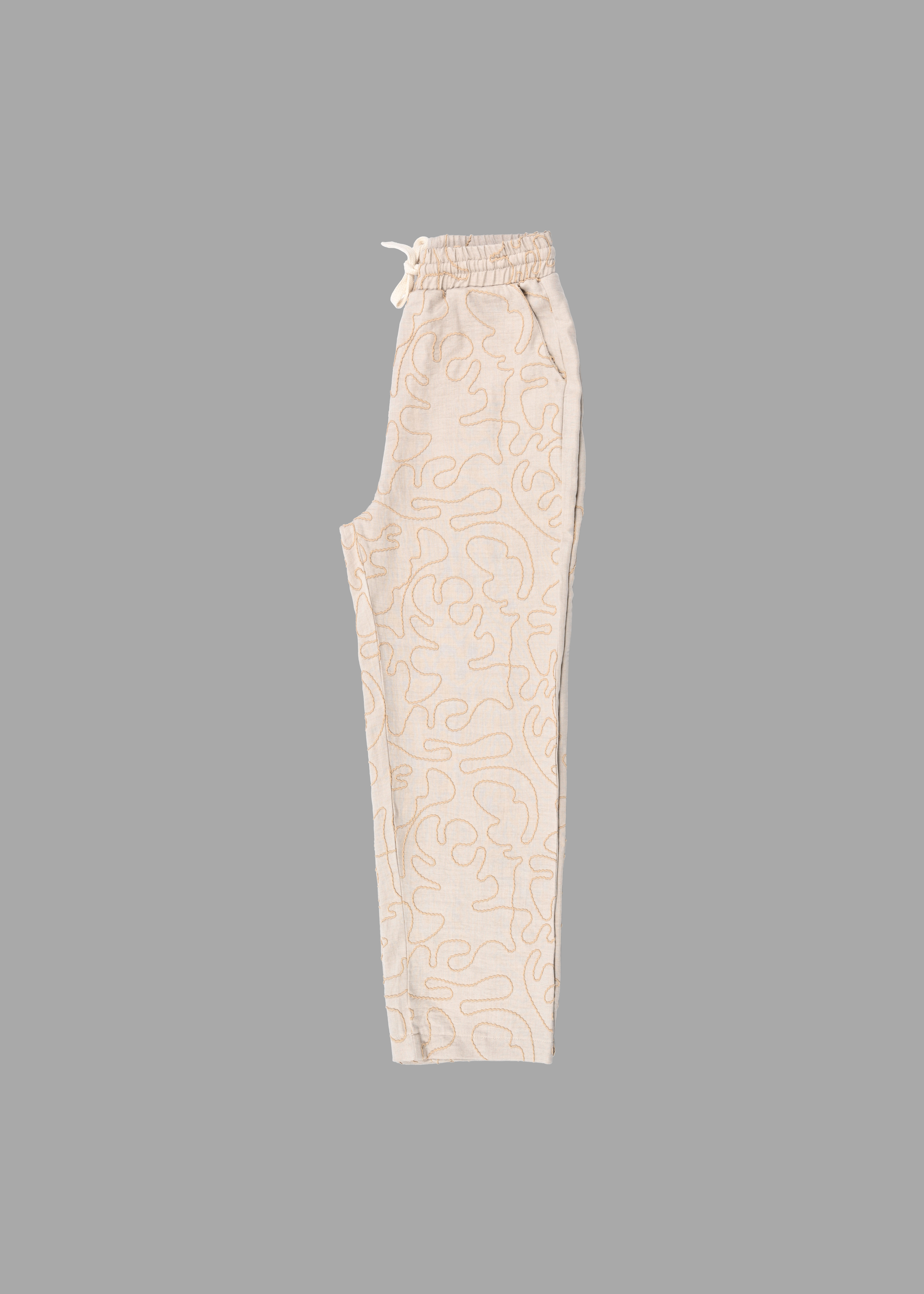 Pantalon à motifs beige