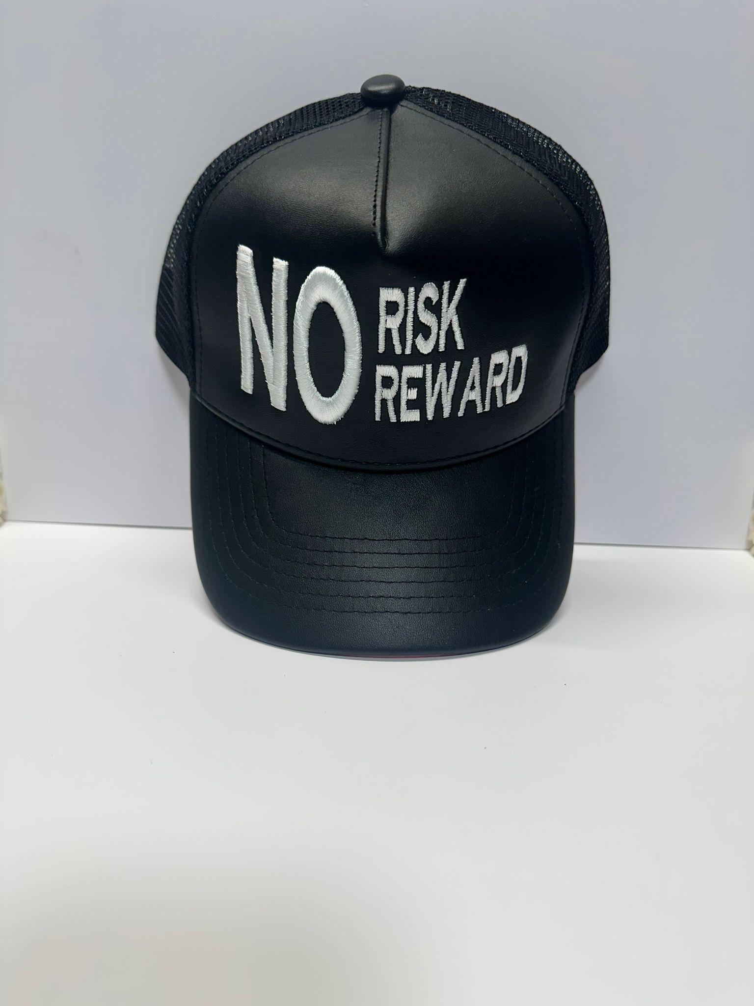 NO RISK REWARD Black Trucker Cap