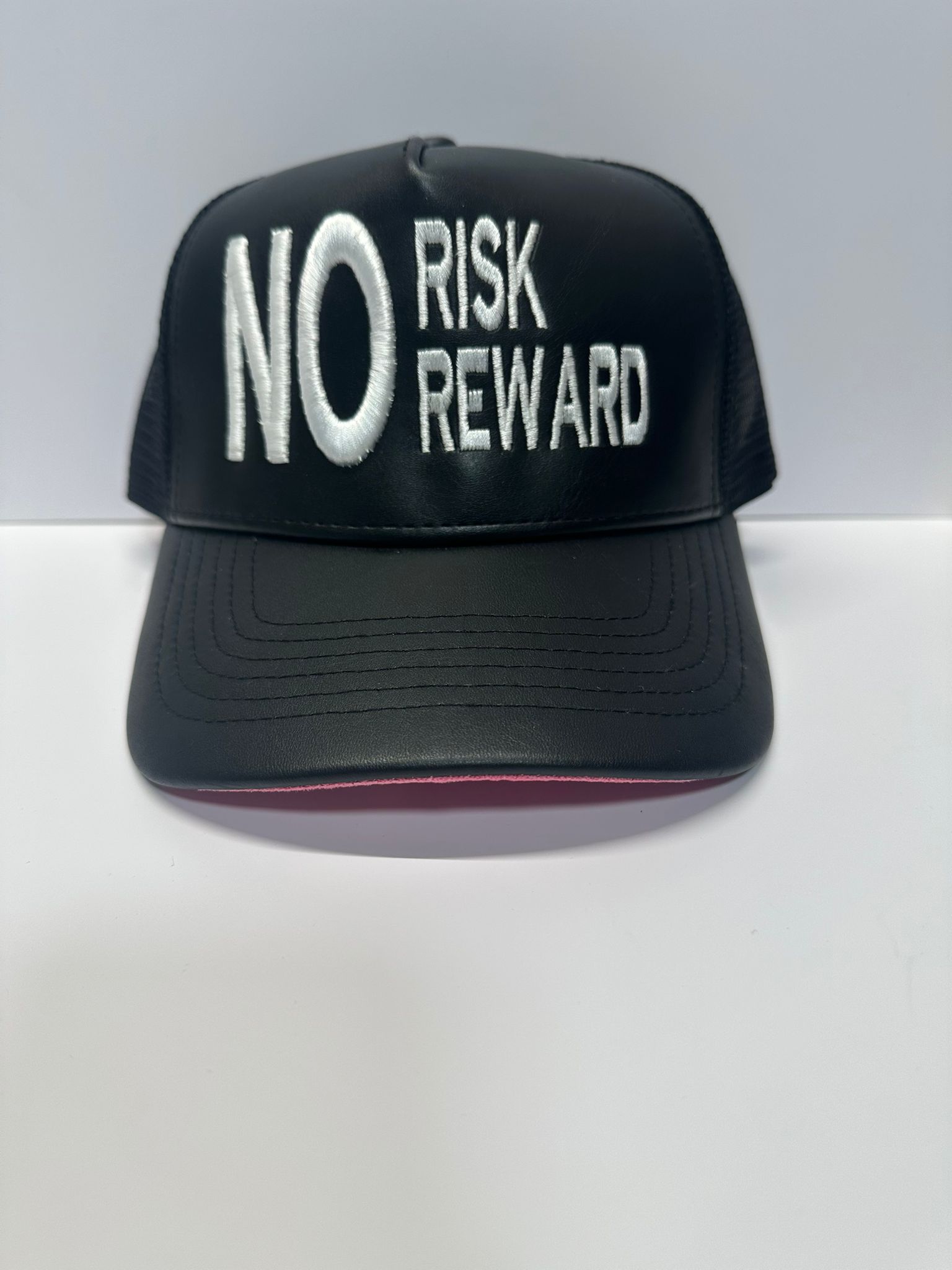 NO RISK REWARD Black Trucker Cap