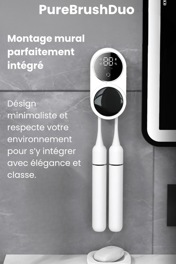 PureBrush Duo, désinfectant UV pour 2 brosses à dents
