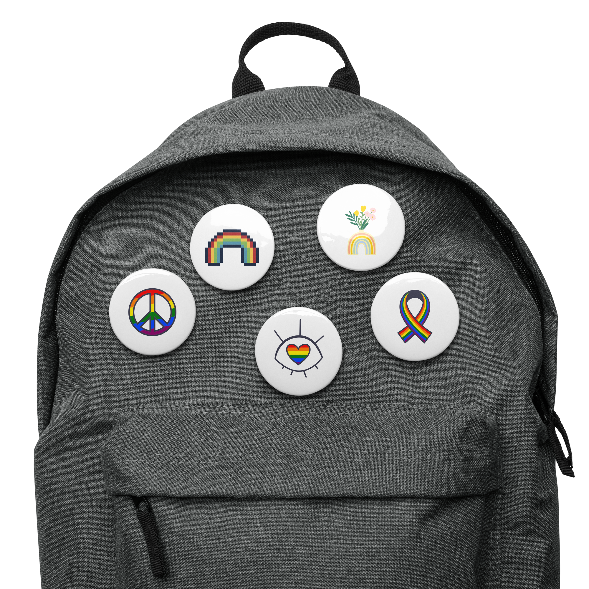 Pin / Button Arco-Íris e Awareness (pack)