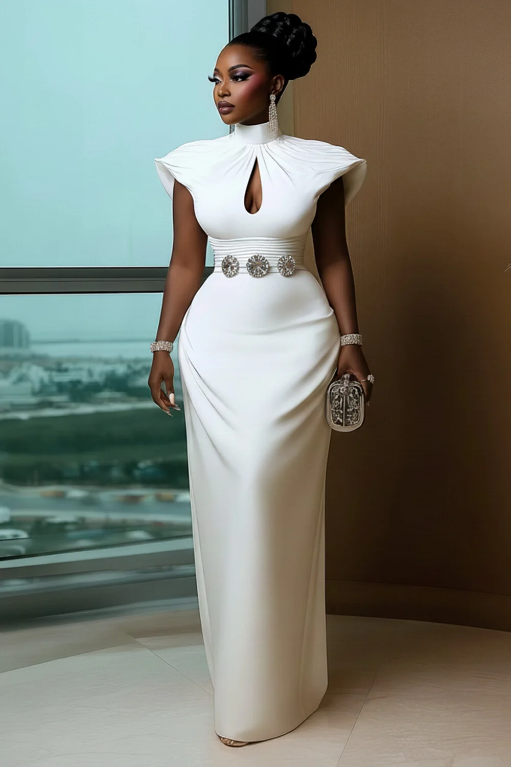Elegant White Evening Gown