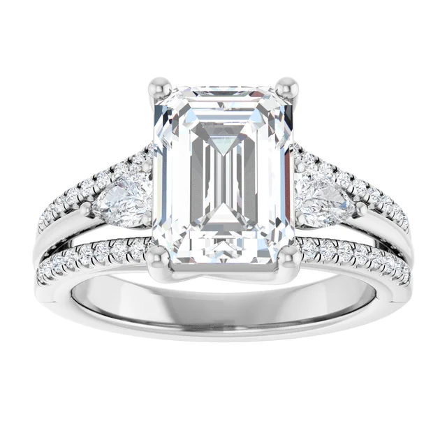 Emerald Cut Diamond Engagement Ring