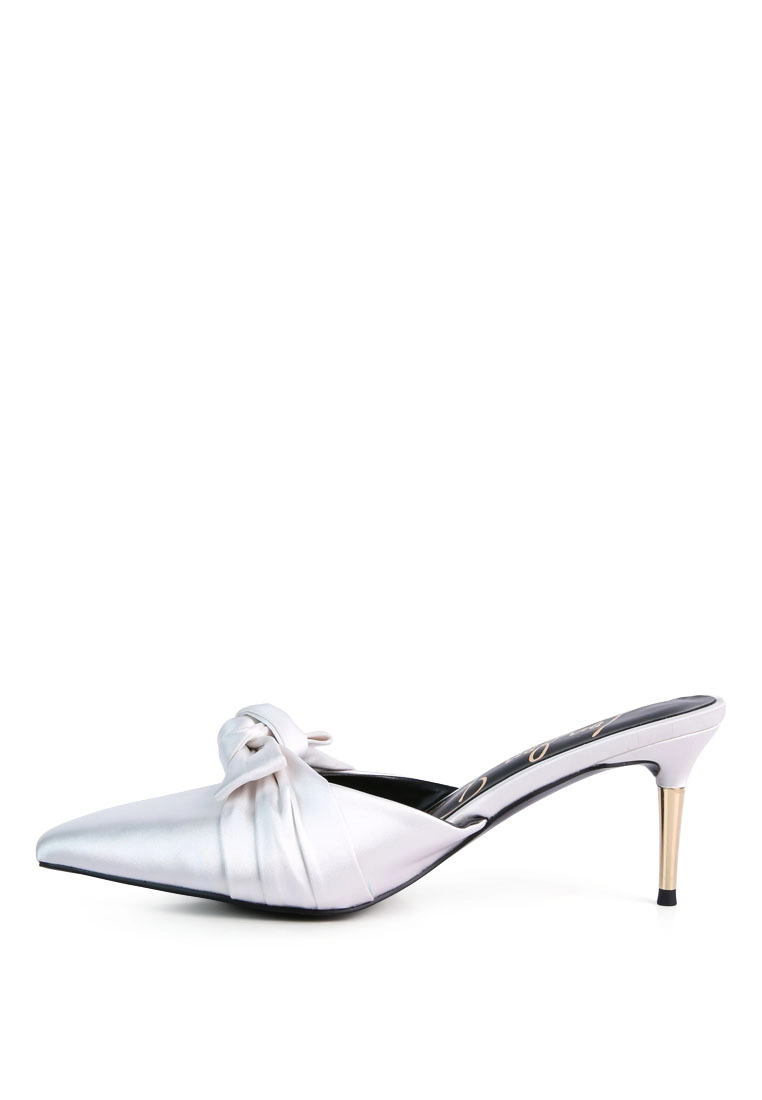 Elegant Satin Mule Heels