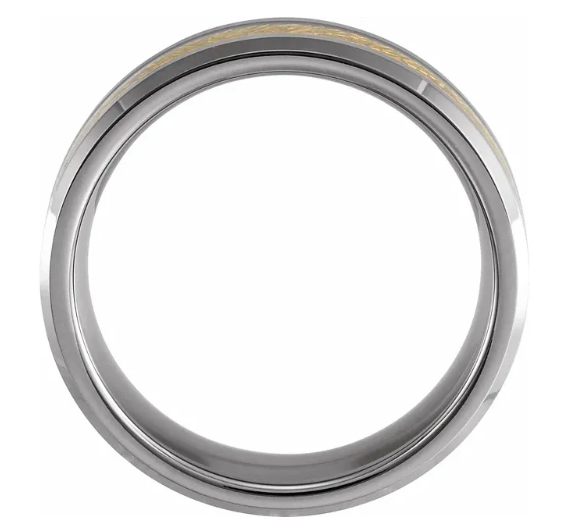 Men's Meteorite Inlay Tungsten Ring