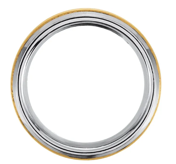 Gold and Silver Tungsten Ring