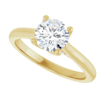 Gold Solitaire Diamond Ring
