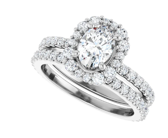 Diamond engagement ring set