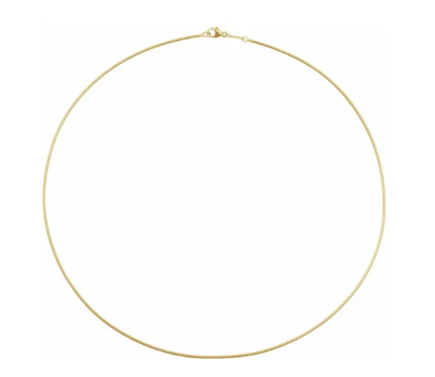 14K Yellow Gold 1.2mm Chain Necklace