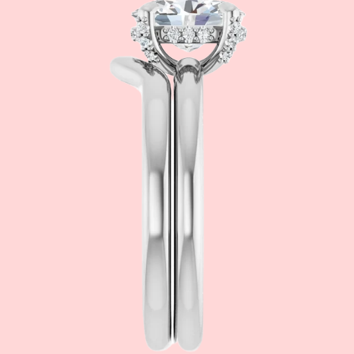 Oval Cut Diamond Engagement Ring Set