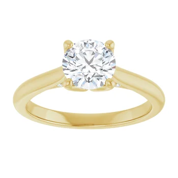 Gold Solitaire Diamond Ring
