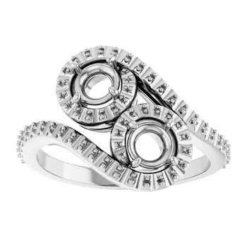 Elegant Diamond Curved Ring