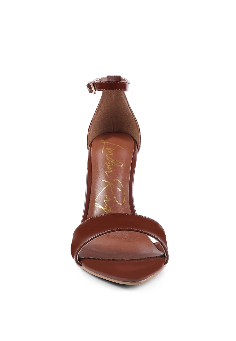 Brown Leather Pointed-Toe Heel