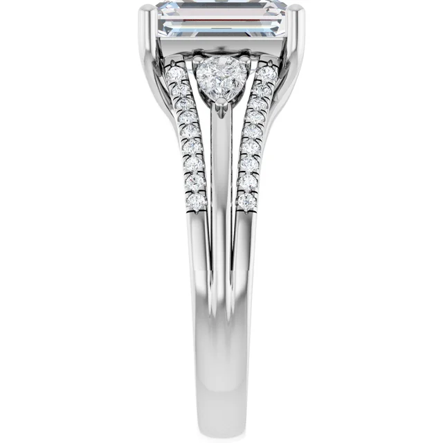Emerald Cut Diamond Engagement Ring