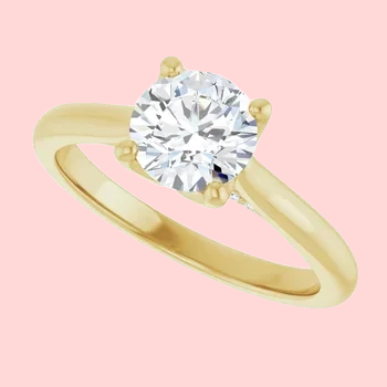 Gold Solitaire Diamond Ring