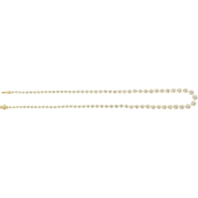 Gold and Diamond Tennis Necklace