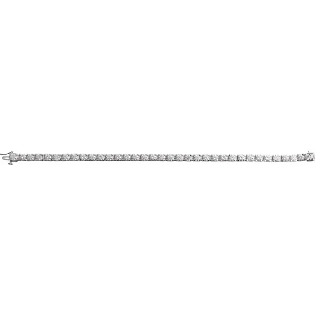 14K White Gold 2ctw Round Diamond Bracelet