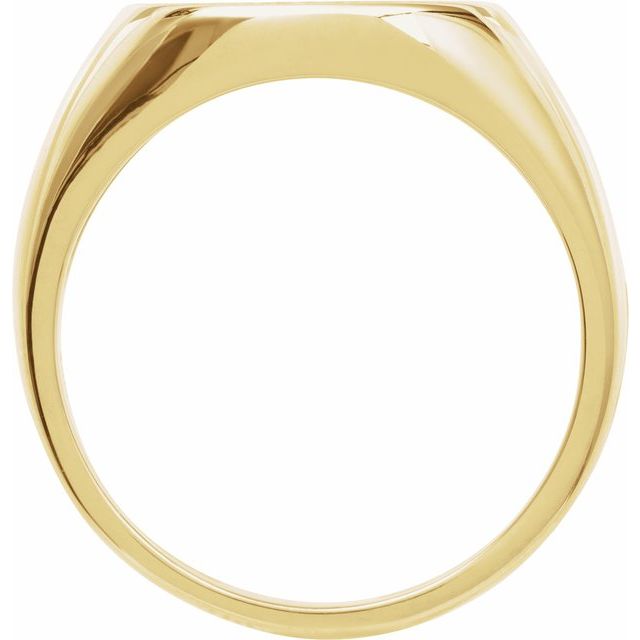 Gold Compass Signet Ring
